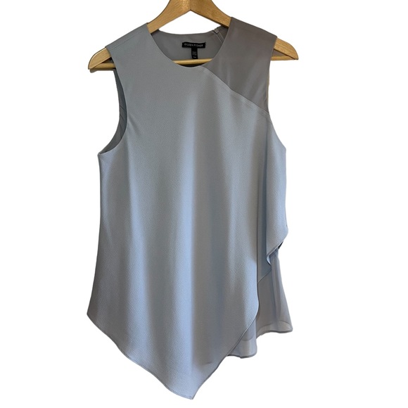 Eileen Fisher Tops - Eileen Fisher blue/grey asymmetrical sleeveless blouse Sz S, excellent condition